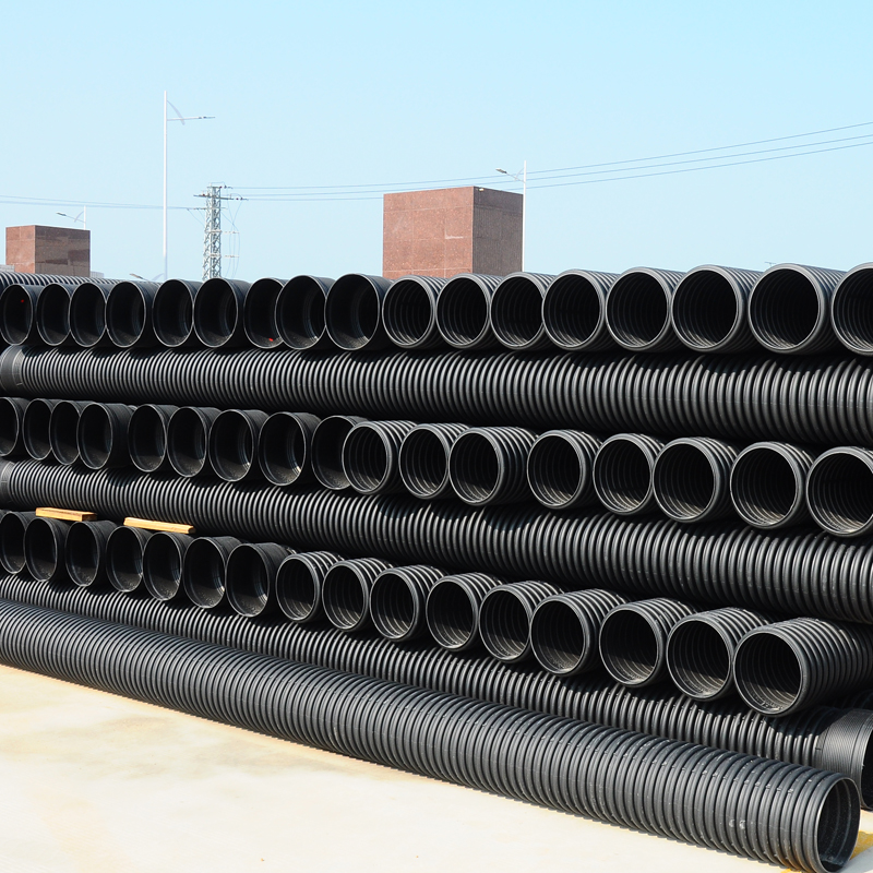 300HDPE双壁波纹管 塑料双壁波纹管厂家